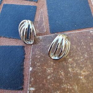 Vintage silver post back earrings